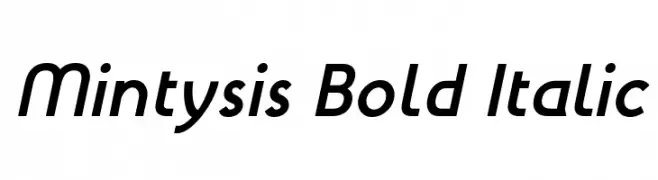 Mintysis Bold Italic  les polices de caractères gratuit tlcharger