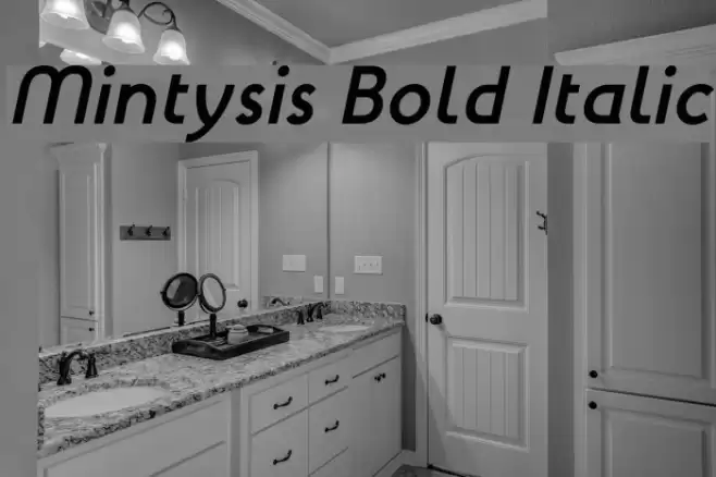 Mintysis Bold Italic Font examples