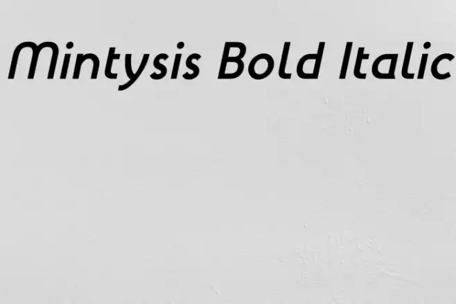 Mintysis Bold Italic Font examples