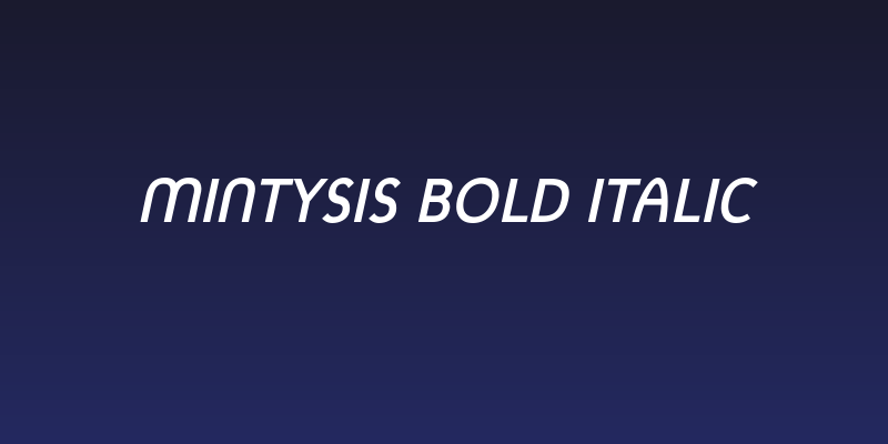 Mintysis Bold Italic Social Header
