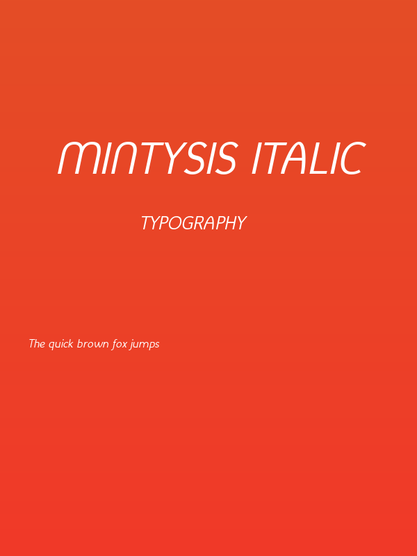 Mintysis Italic Poster