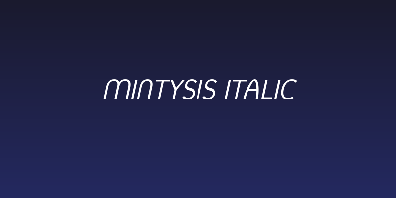 Mintysis Italic Social Header