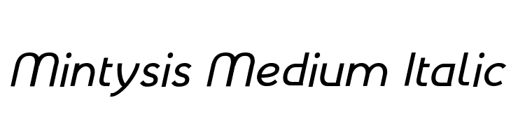 Mintysis Medium Italic Font