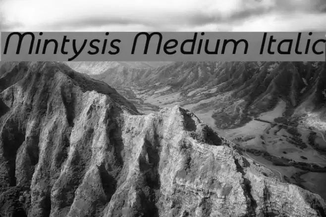 Mintysis Medium Italic Schriftart examples