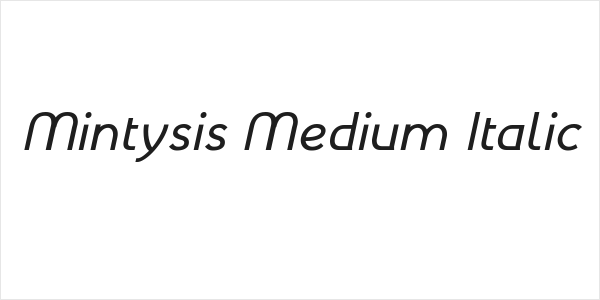 Mintysis Medium Italic Logo