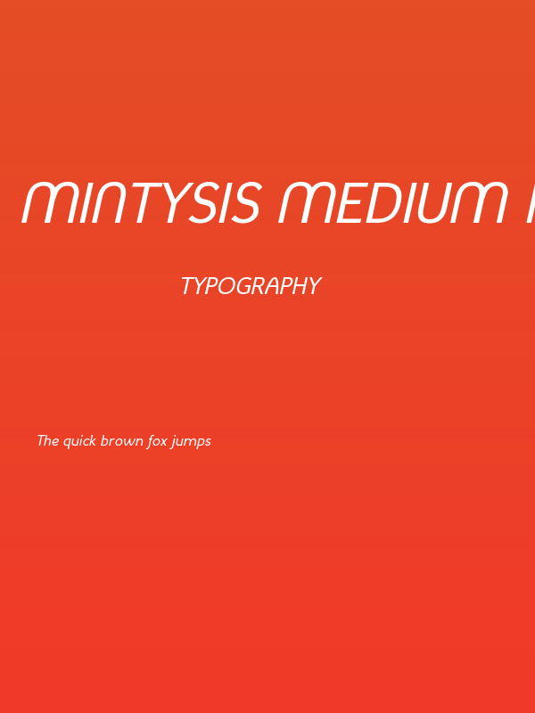 Mintysis Medium Italic Poster