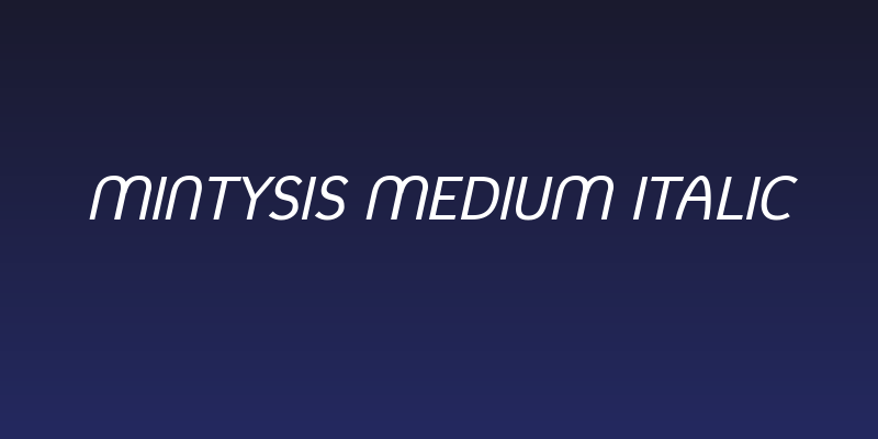 Mintysis Medium Italic Social Header