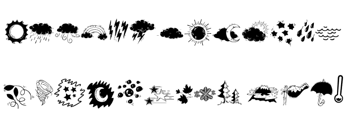 Miny Weather Font LOWERCASE