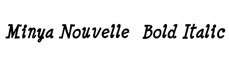 Minya Nouvelle Bold Italic Font