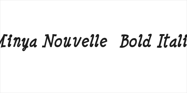 Minya Nouvelle  Bold Italic Logo