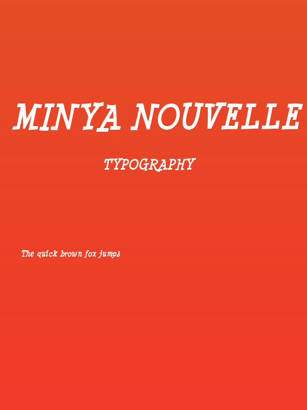 Minya Nouvelle  Bold Italic Poster