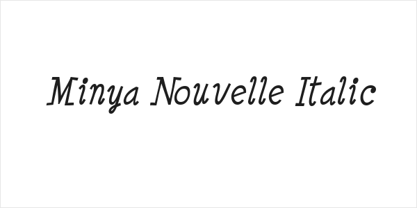 Minya Nouvelle Italic Logo