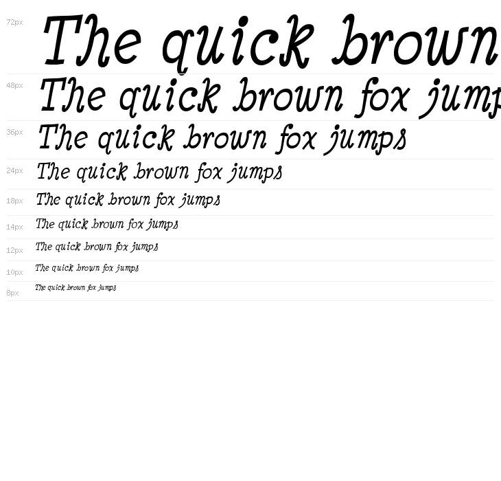 Minya Nouvelle Italic Waterfall