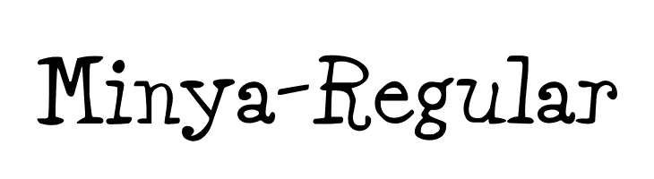 Minya-Regular  font caratteri gratis