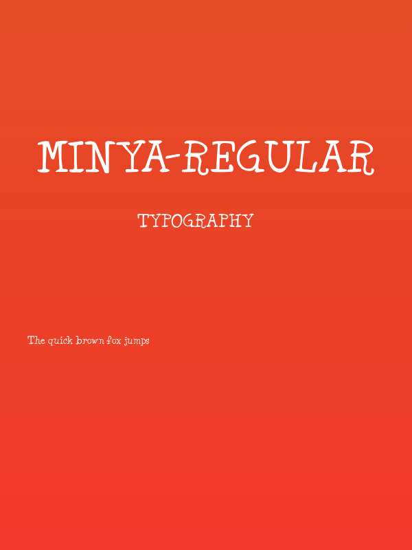 Minya-Regular Poster