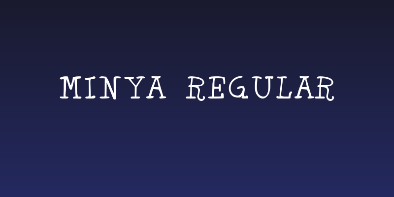 Minya Regular Social Header