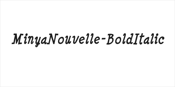MinyaNouvelle-BoldItalic Logo