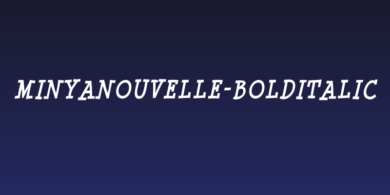 MinyaNouvelle-BoldItalic Social Header