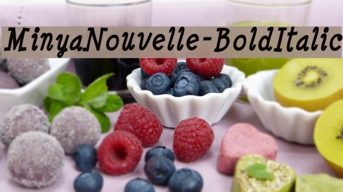 MinyaNouvelle-BoldItalic Font examples