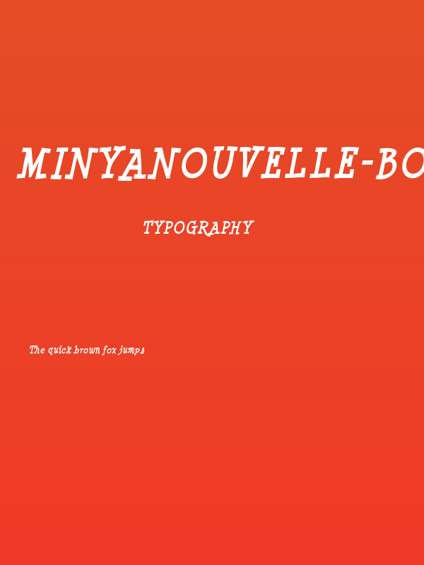 MinyaNouvelle-BoldItalic Poster
