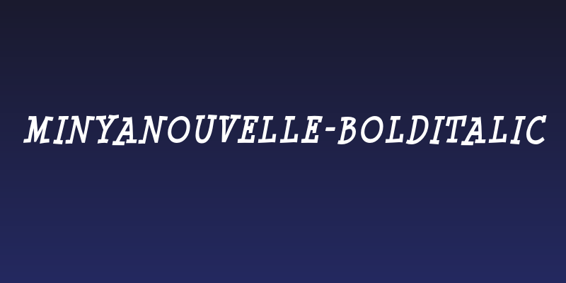 MinyaNouvelle-BoldItalic Social Header