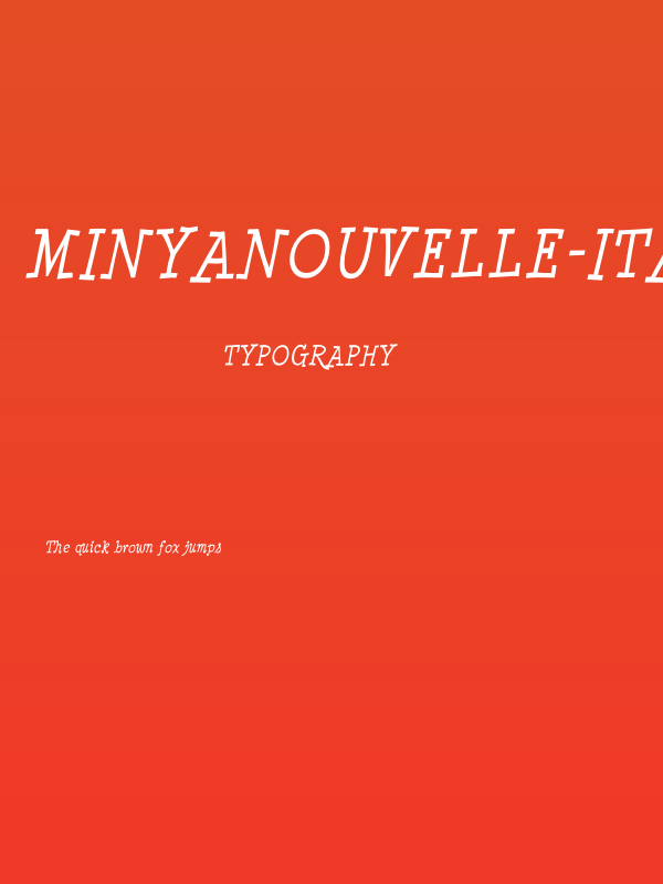 MinyaNouvelle-Italic Poster