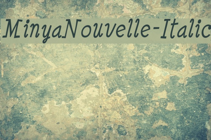 MinyaNouvelle-Italic Font examples