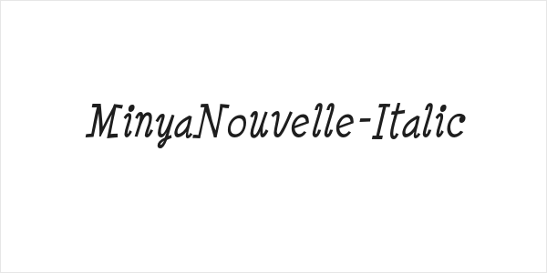 MinyaNouvelle-Italic Logo