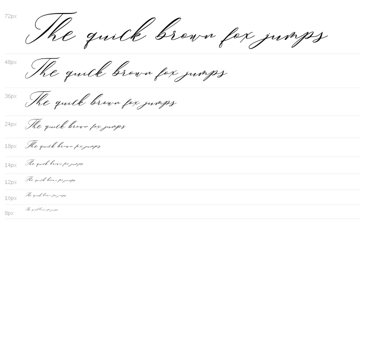 MiolletaScript Waterfall