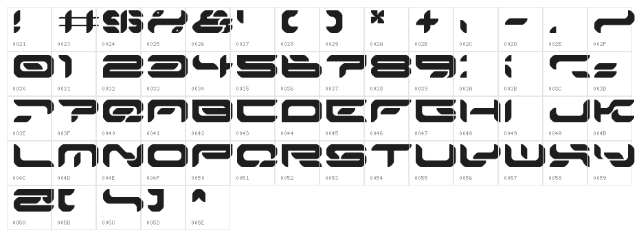 Mionta Regular Character Map