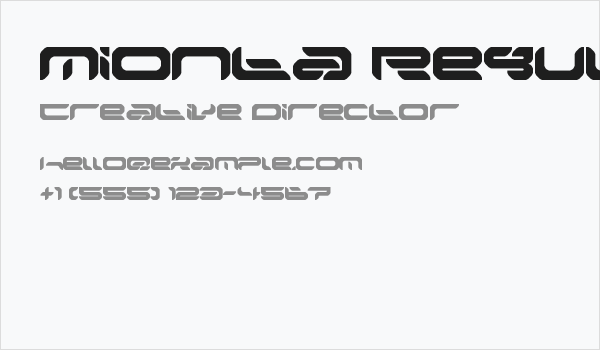 Mionta Regular Business Card