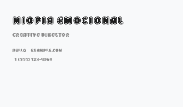 Miopia Emocional Business Card