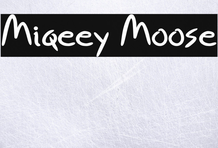 Miqeey Moose Font examples