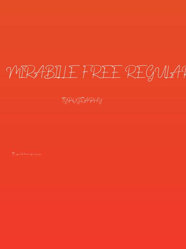 Mirabille Free Regular Poster