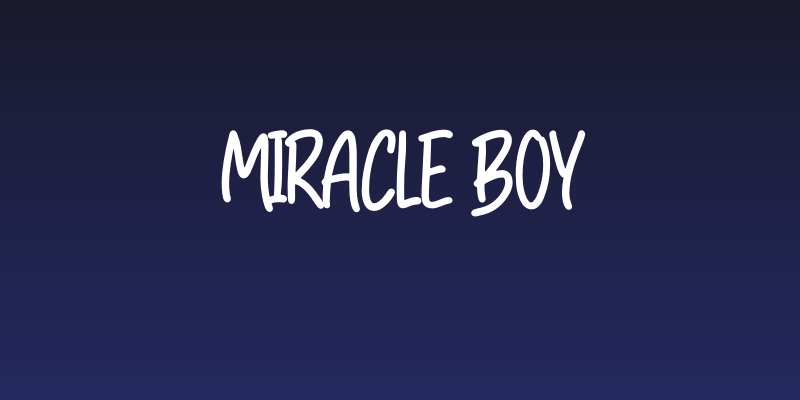 Miracle Boy Social Header
