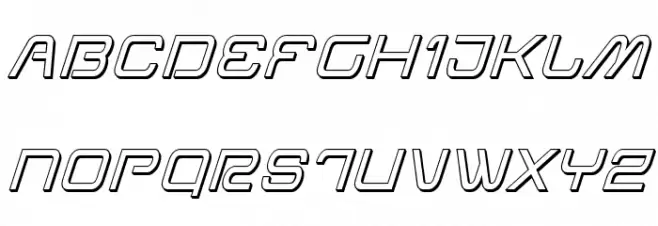 Miracle Mercury 3D Italic Fonte MAIÚSCULAS