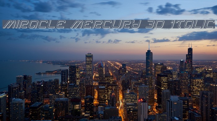 Miracle Mercury 3D Italic Example 1