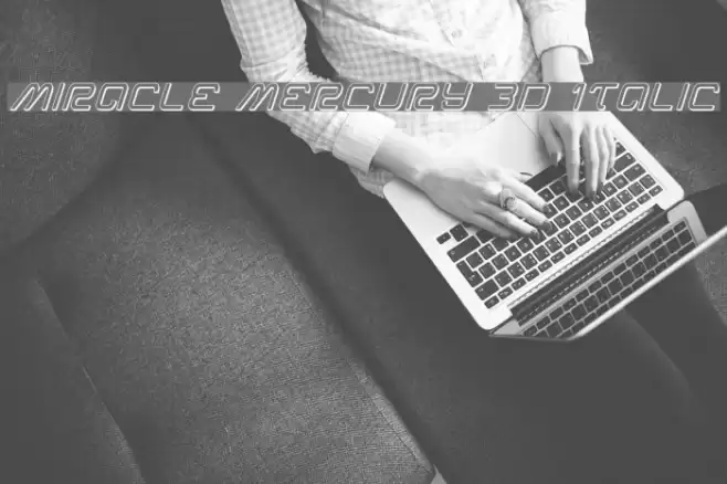 Miracle Mercury 3D Italic Font examples