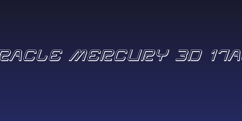 Miracle Mercury 3D Italic Social Header