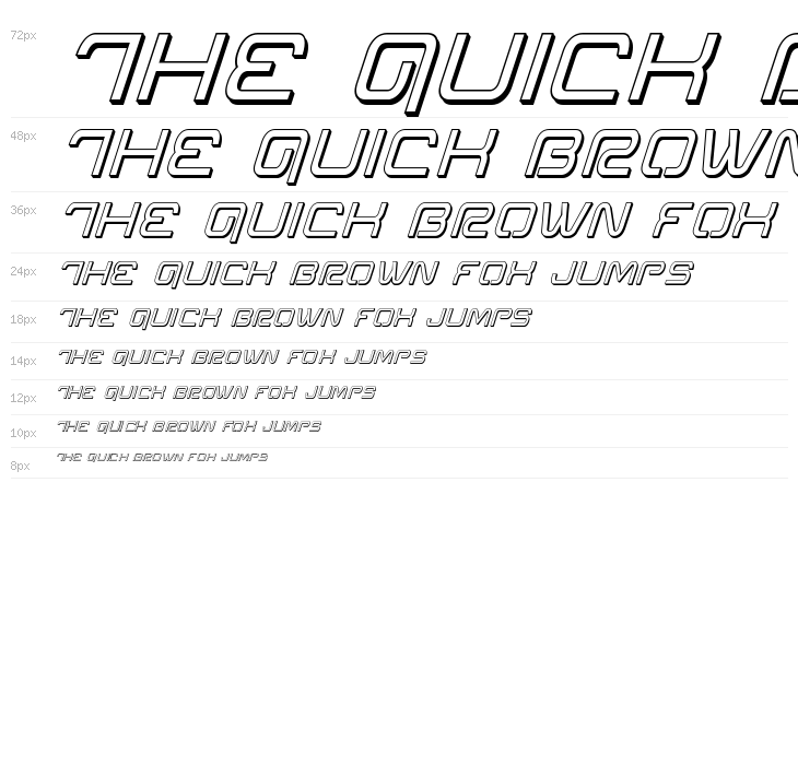 Miracle Mercury 3D Italic Waterfall