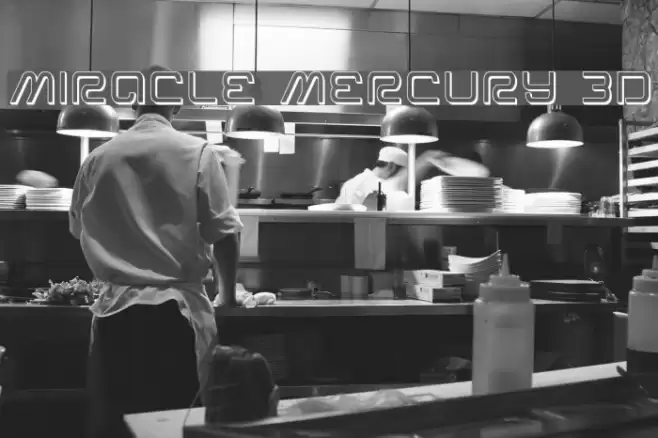 Miracle Mercury 3D Font examples