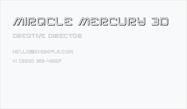 Miracle Mercury 3D Business Card