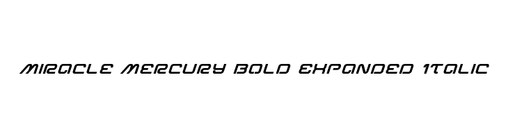 Miracle Mercury Bold Expanded Italic  Frei Schriftart Herunterladen