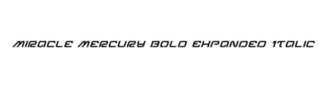 Miracle Mercury Bold Expanded Italic  Frei Schriftart Herunterladen