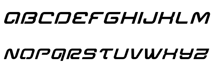 Miracle Mercury Bold Expanded Italic Font LOWERCASE