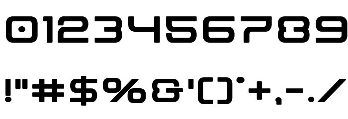 Miracle Mercury Bold Expanded Font OTHER CHARS