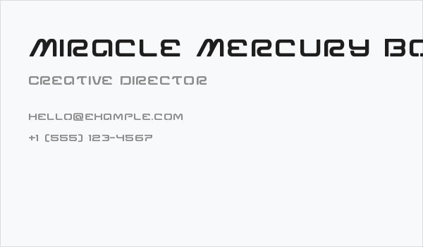 Miracle Mercury Bold Expanded Business Card