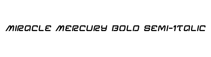 Miracle Mercury Bold Semi-Italic  font caratteri gratis