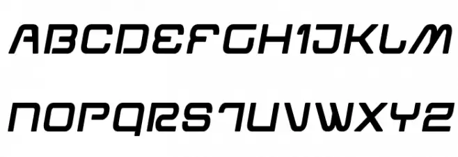 Miracle Mercury Bold Semi-Italic Caratteri MAIUSCOLE