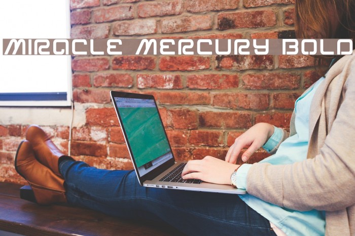 Miracle Mercury Bold Font examples